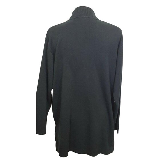 VTG Karen Lessly Light Knit Sweater Women's M Long Sleeve Pullover Black Red - Picture 4 of 6